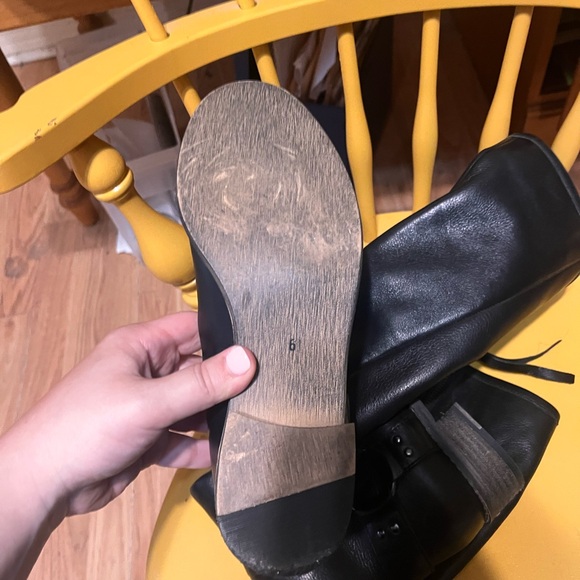 Black Leather Knee-High Boots - Picture 7 of 8